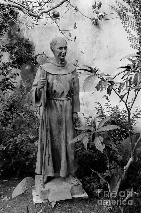 In the Garden with Father Junipero Serra Photograph by Vivian Christopher