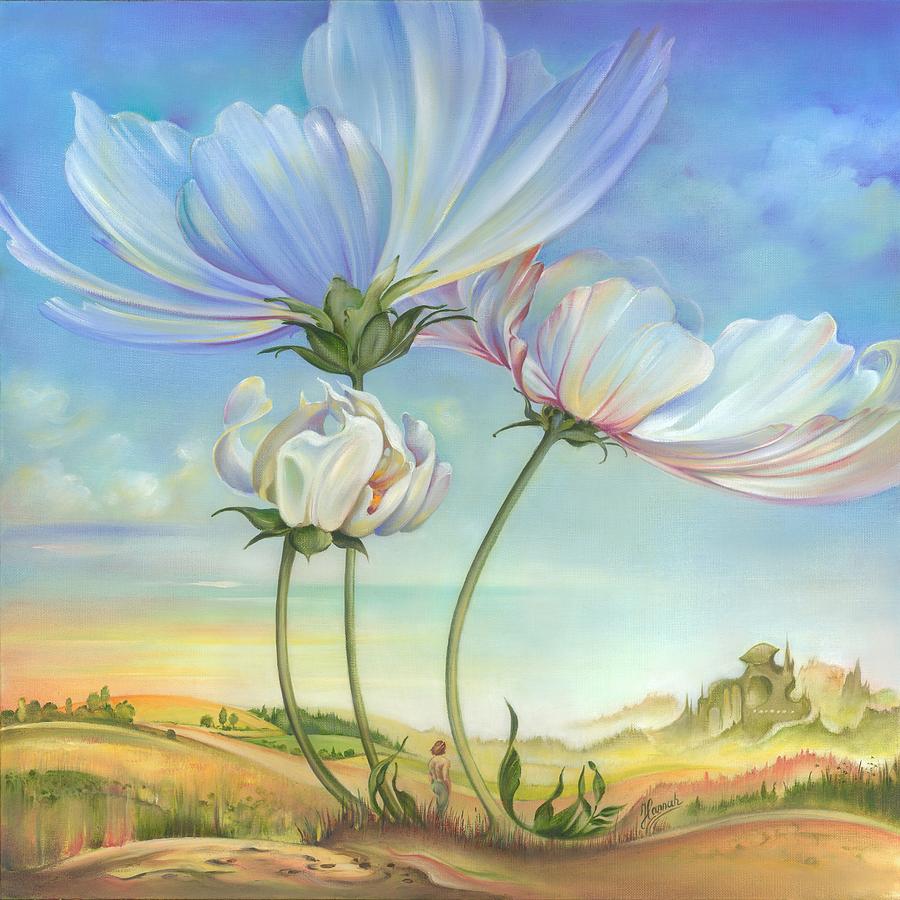 Castle Painting - In the Half-shadow of Wild Flowers by Anna Ewa Miarczynska