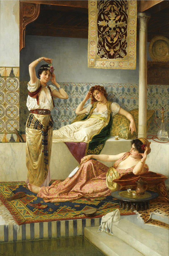 In The Harem Painting By Vincent Stiepevich