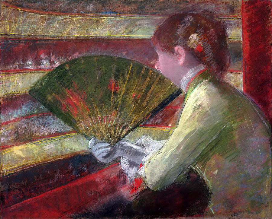 In the Loge Painting by Mary Stevenson Cassatt