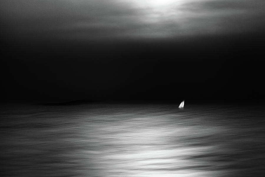 Black And White Photograph - In The Moonlight by Gustav Davidsson