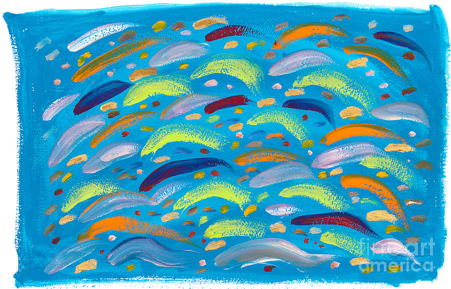 Fish Painting - In The Swim by Bjorn Sjogren Fish Painting - In The Swim by Bjorn Sjogren