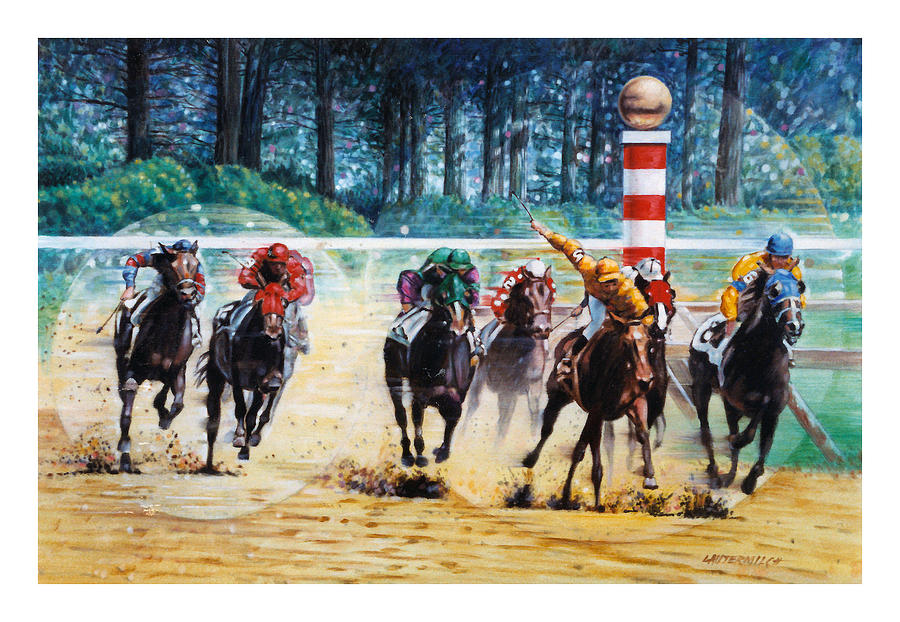 In the Winners Circle Painting by John Lautermilch