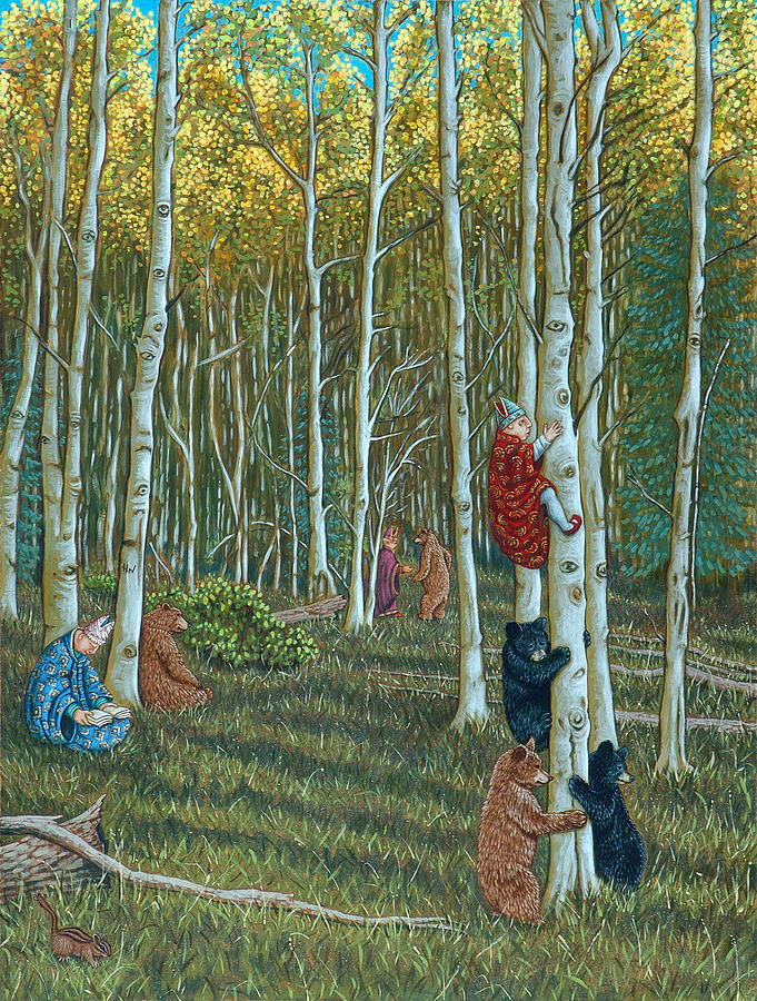 Tree Painting - In the Woods by Holly Wood