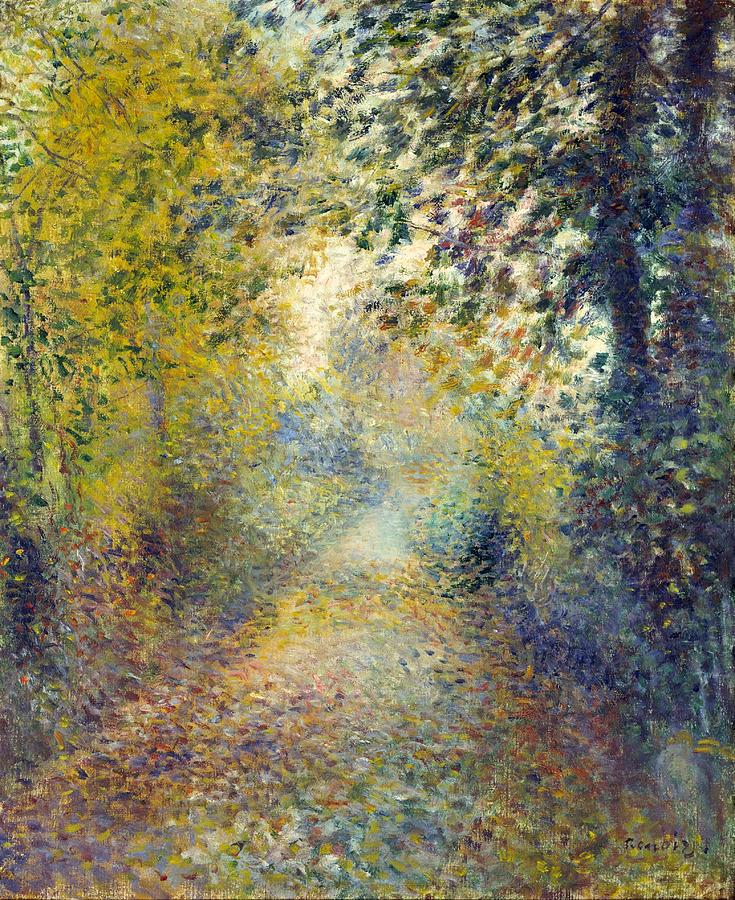 Impressionism Painting - In the Woods by Pierre-Auguste Renoir