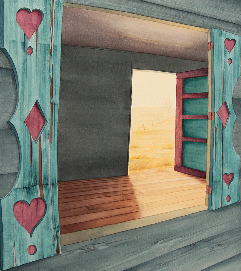 In Through The Window  Out Through The Door Painting by Scott Kirby