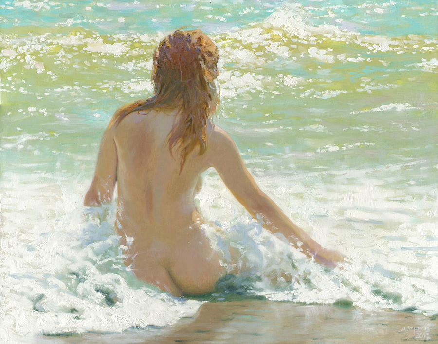 Summer Painting - In Waves of the Black Sea 2012 by Denis Chernov