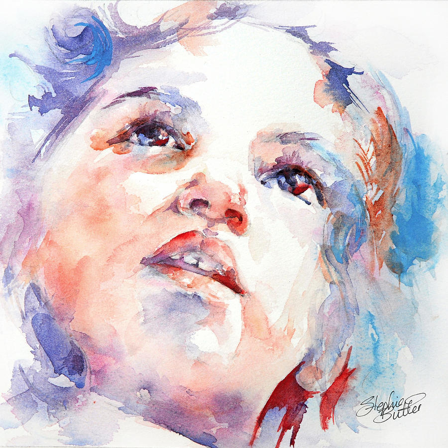 Portrait Painting - In Wonder by Stephie Butler