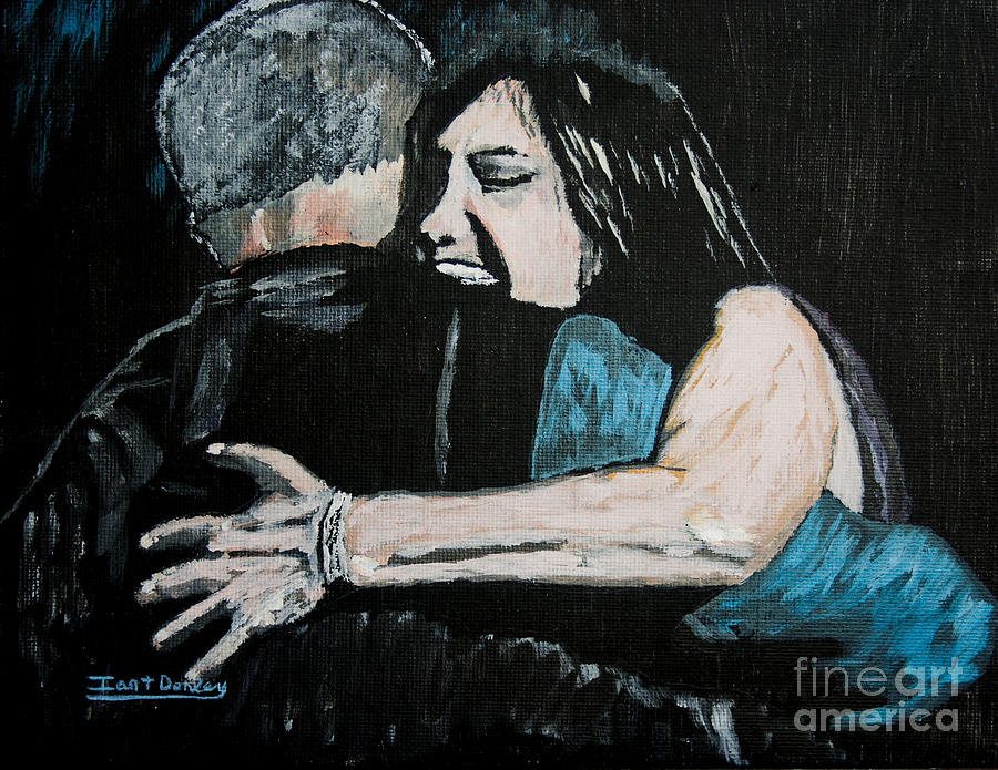 Crying Painting - In Your Daddys Arms Again by Ian Donley