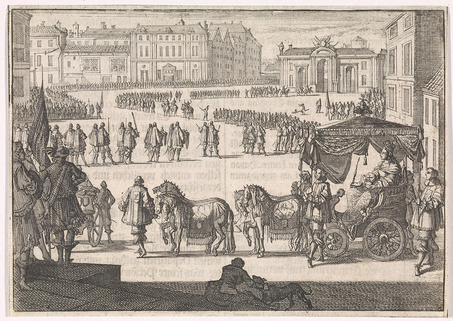 Inauguration Of Christina, Queen Of Sweden In Stockholm Drawing by ...