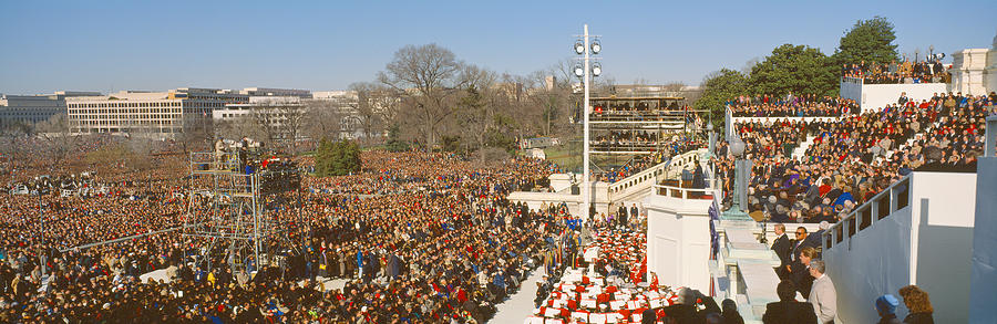 Bill Clinton Photograph - Inauguration Of President William by Panoramic Images