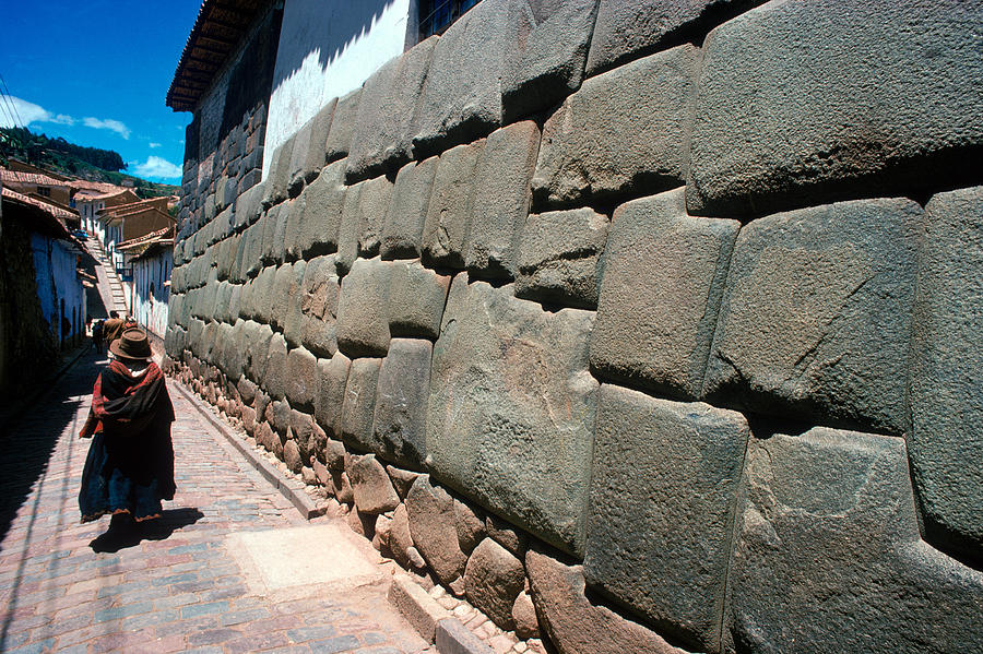 Inca Stone Wall Photograph by George Holton