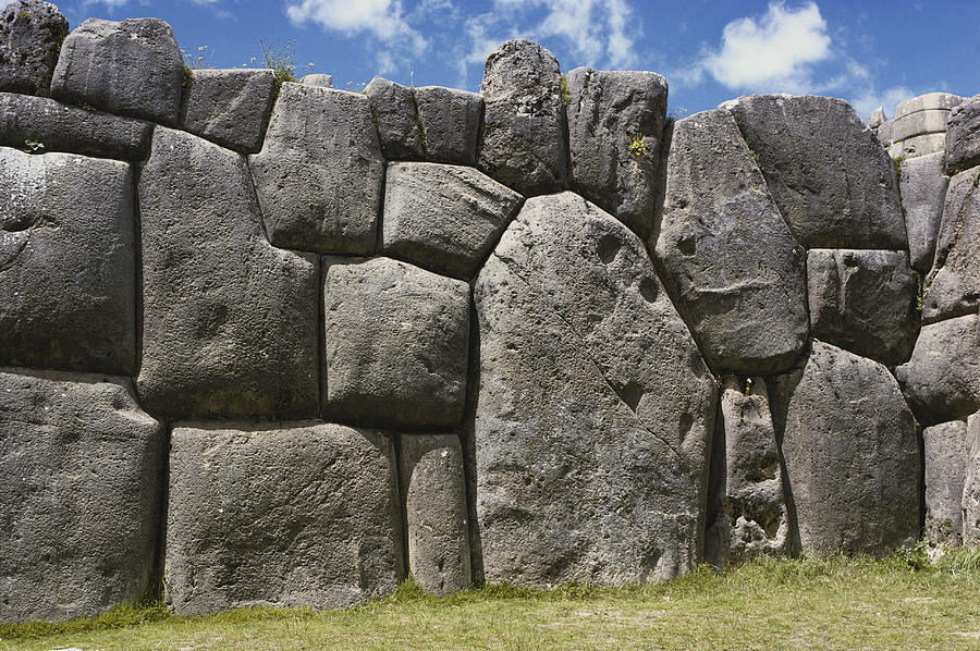 Inca Stone Work, Inca Fortress Photograph by George Holton