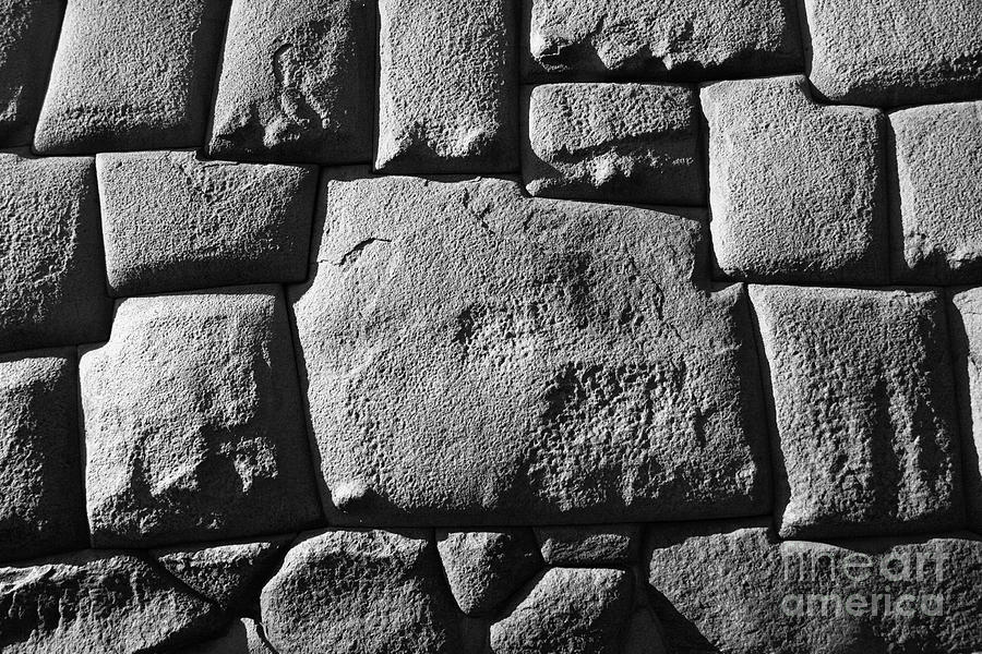 Inca stonework Photograph by James Brunker