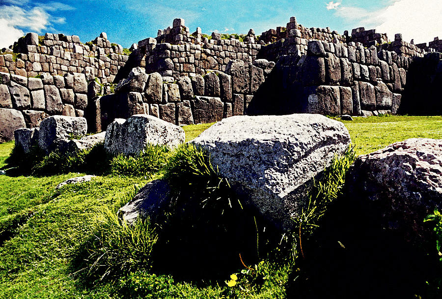 Inca walls Photograph by Dennis Cox