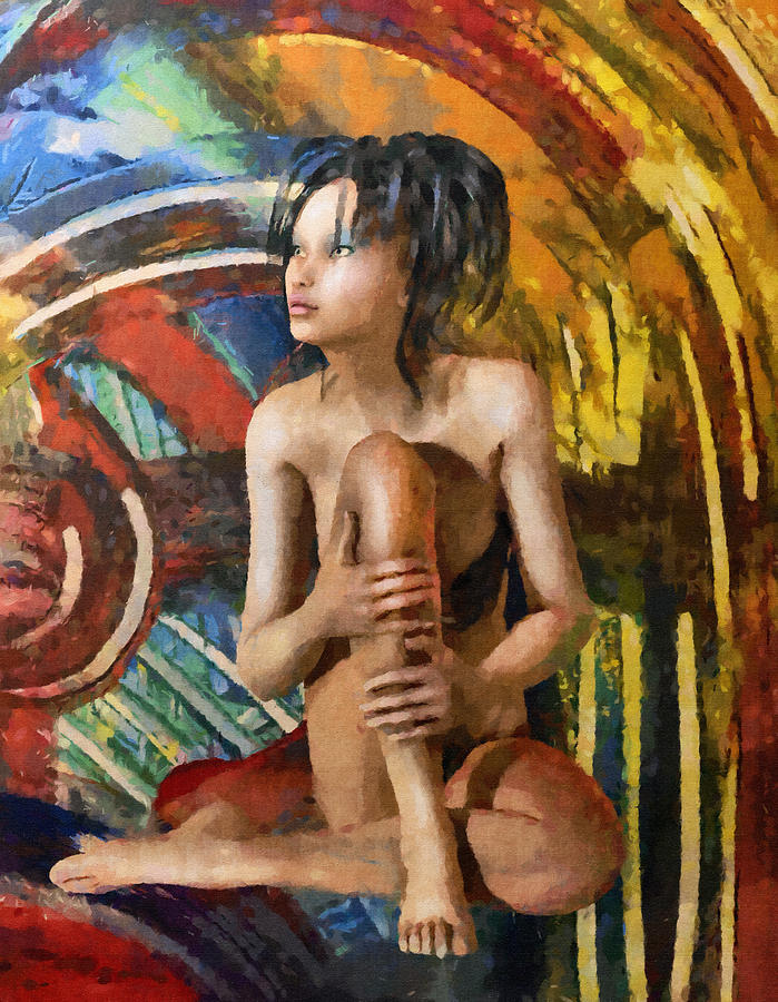 Impressionism Mixed Media - Inca Woman by Georgiana Romanovna