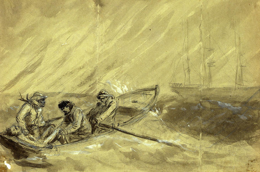 Incident In The Blockade, Drawing, 18621865 Drawing by Quint Lox