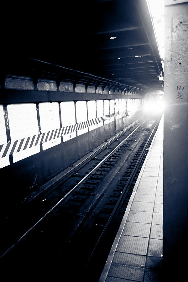 New York City Photograph - Incoming at the Subway - New York City by Silken Photography