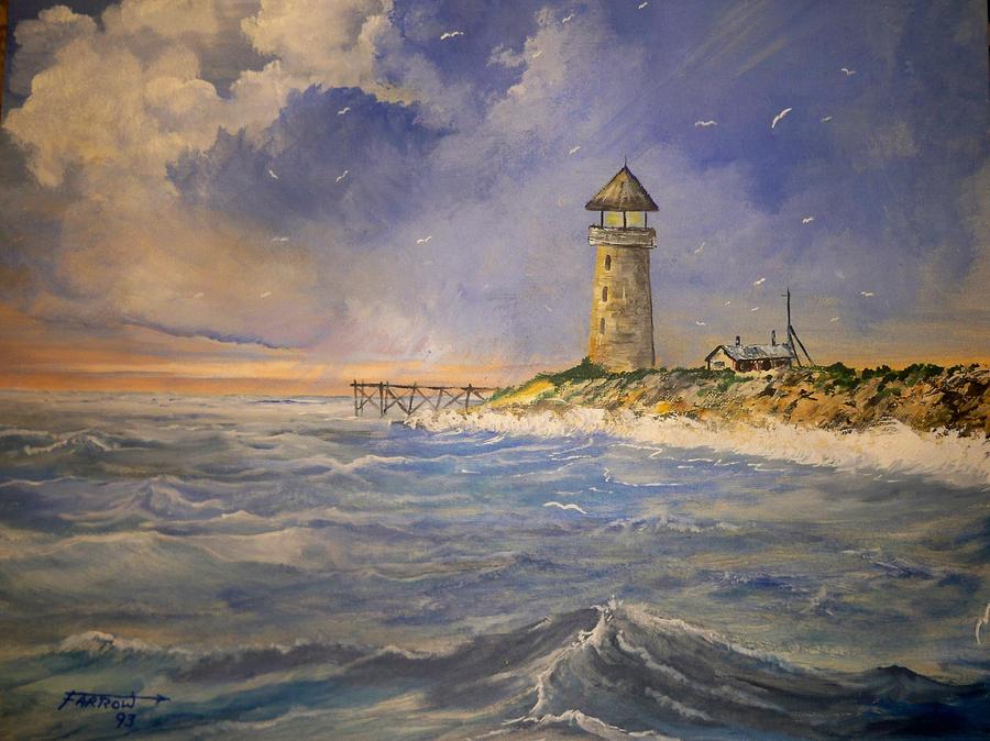 Light House Painting - Incoming by Dave Farrow