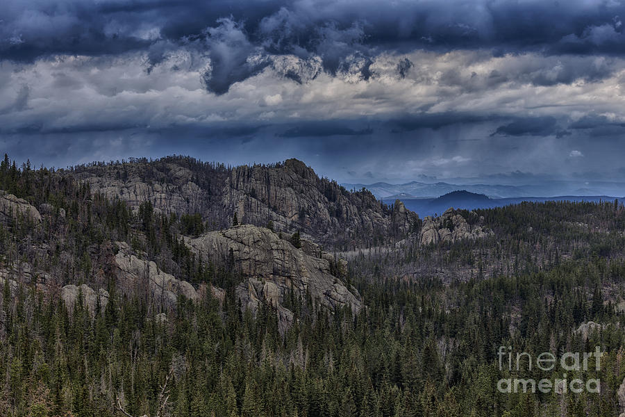 Incoming Storm Over the Black Hills of South Dakota Photograph by Steve Triplett