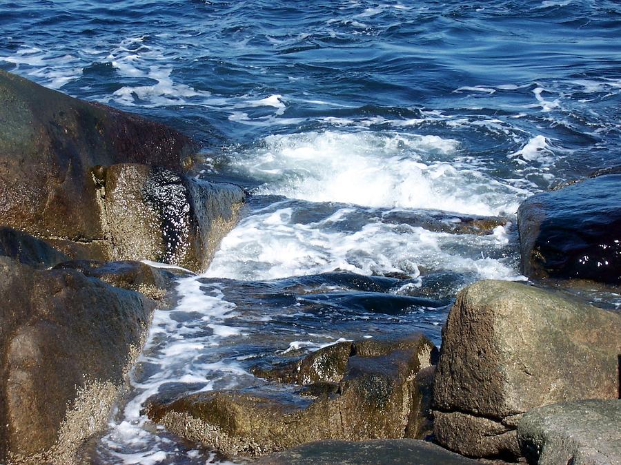 Incoming Tide over Boulders Photograph by Catherine Gagne