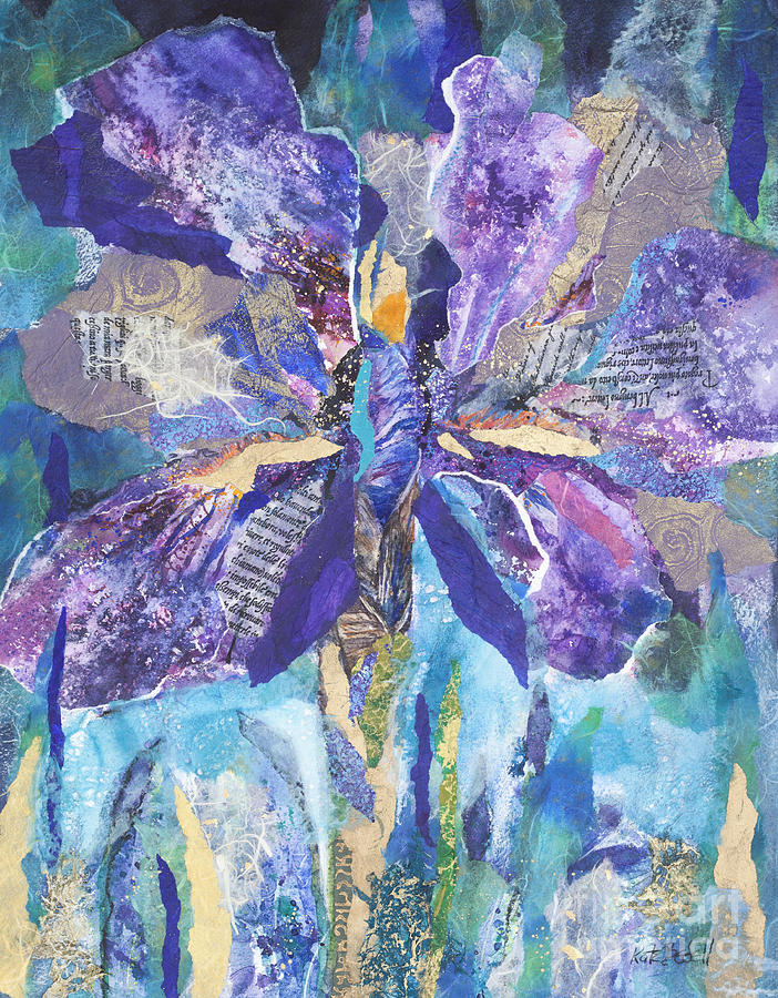 Incredible Iris Painting by Kate Bedell