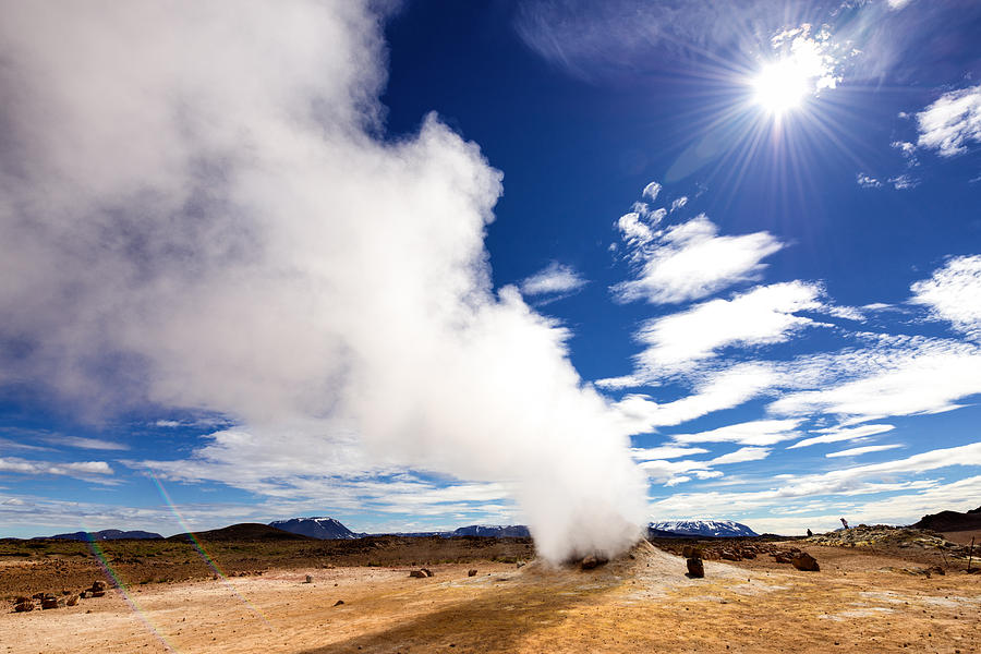Incredible Landscape In North Iceland Hverir Fumarole Field Photograph