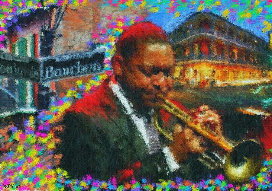 Jazz Painting - Indelible and Nocturnal by Kevin Rogerson