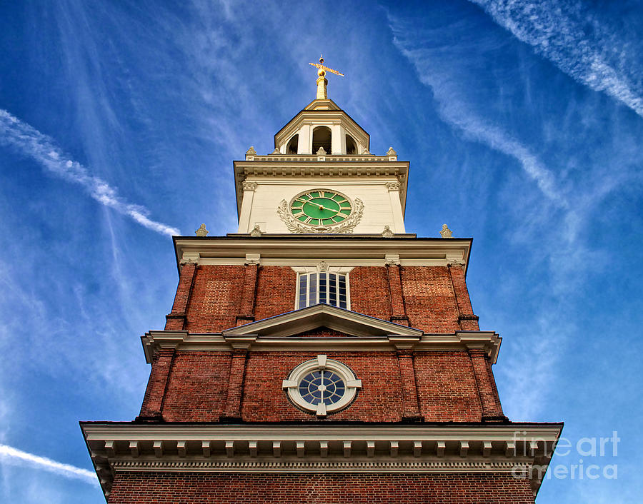 Independence Hall Clock Tower Photograph by Mark Miller