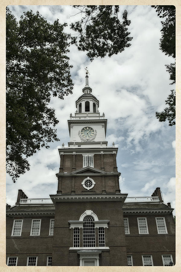 Independence Hall Postcard Photograph by Glenn DiPaola