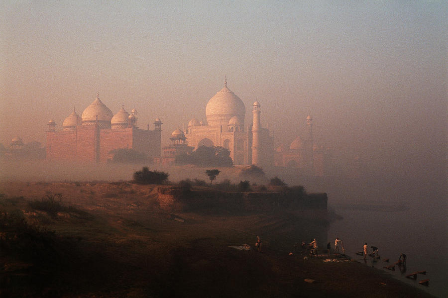 Architecture Photograph - India, Agra, Taj Mahal (large Format by Claudia Adams