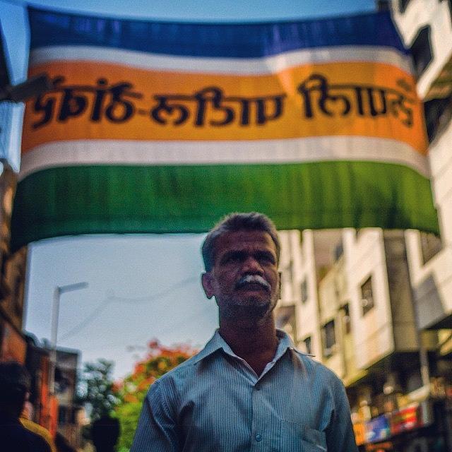 Flag Photograph - India by Aleck Cartwright