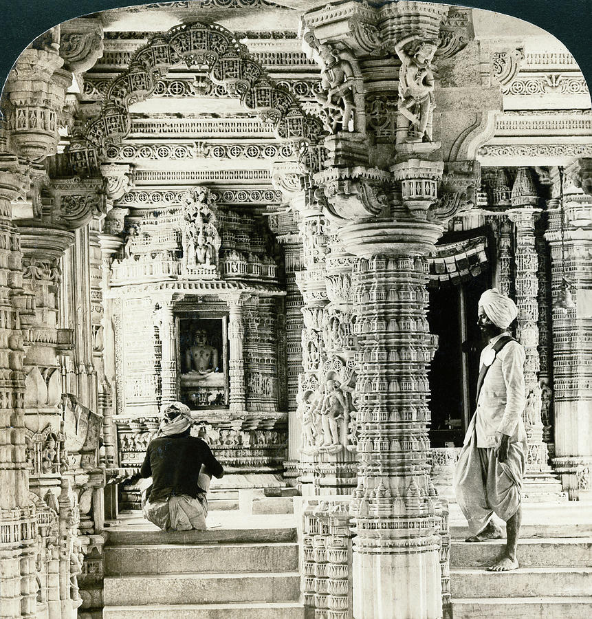 India Dilwara Temple, C1907 Painting by Granger
