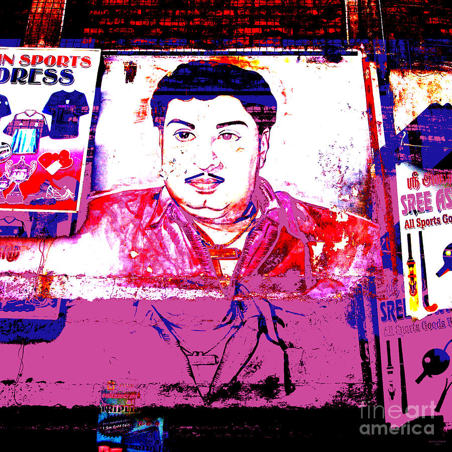 India dress maker billboard  Digital Art by Jean luc Comperat