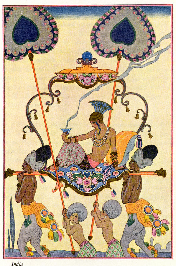 Transportation Painting - India by Georges Barbier