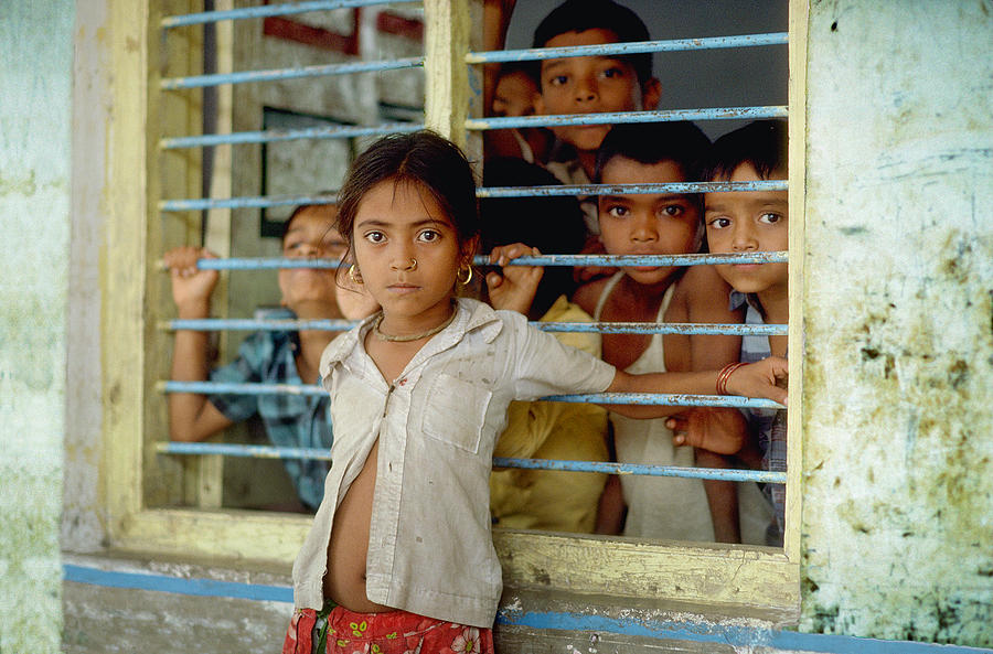 India Girl At School Photograph By Wernher Krutein Fine Art America