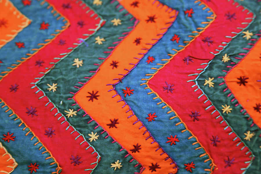 Pattern Photograph - India Jaipur Traditional Indian Textile by Kymri Wilt