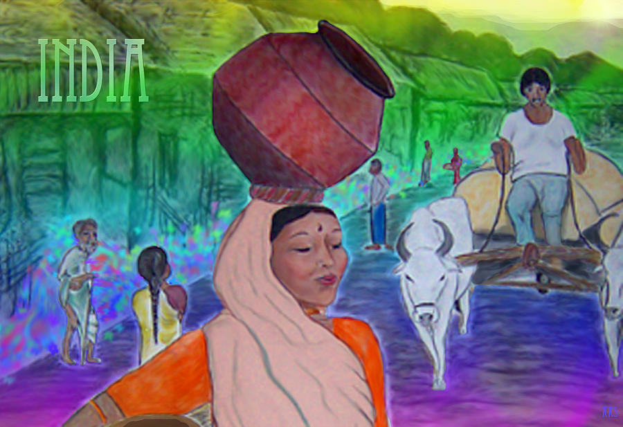 India Digital Art - India by Karen R Scoville India Digital Art - India by Karen R Scoville