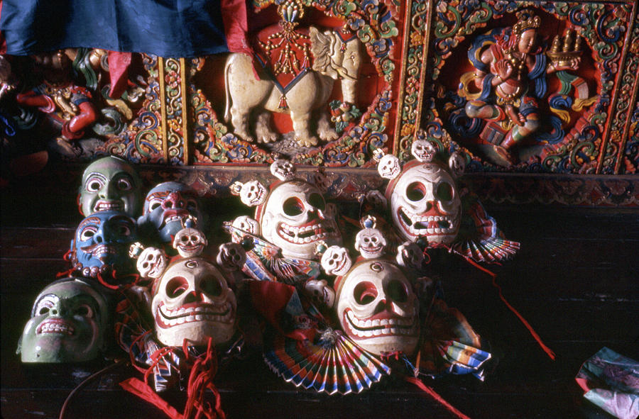 India Masks, 1969 Photograph by Granger