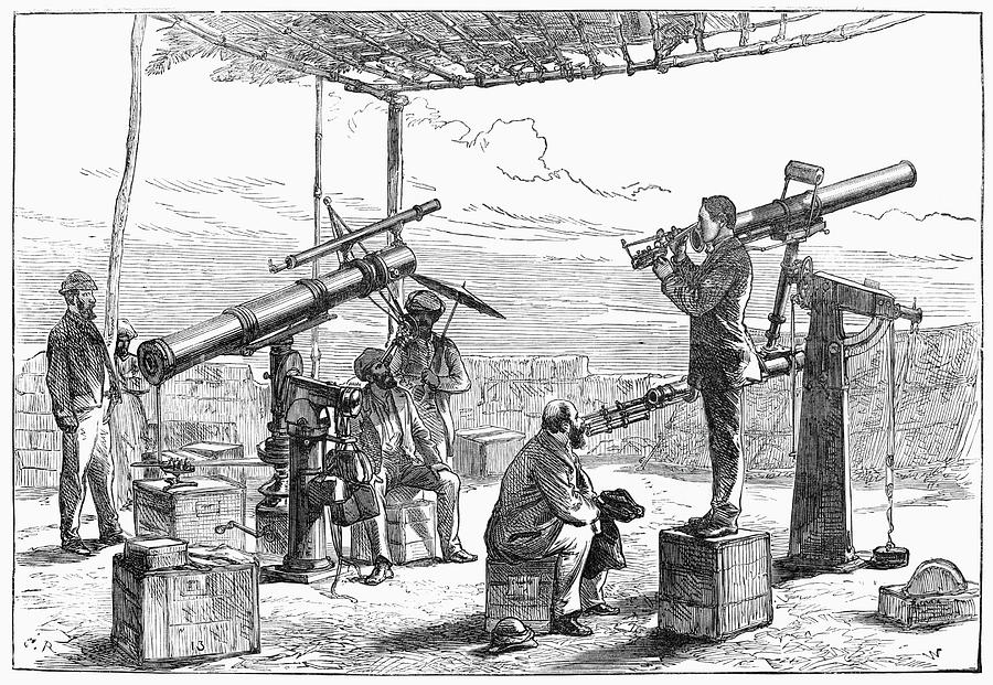 Telescope Painting - India Observatory, 1871 by Granger