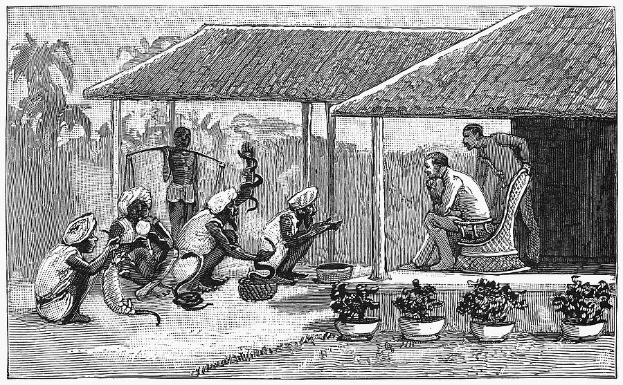 India Snake Charmers, 1887 Painting by Granger