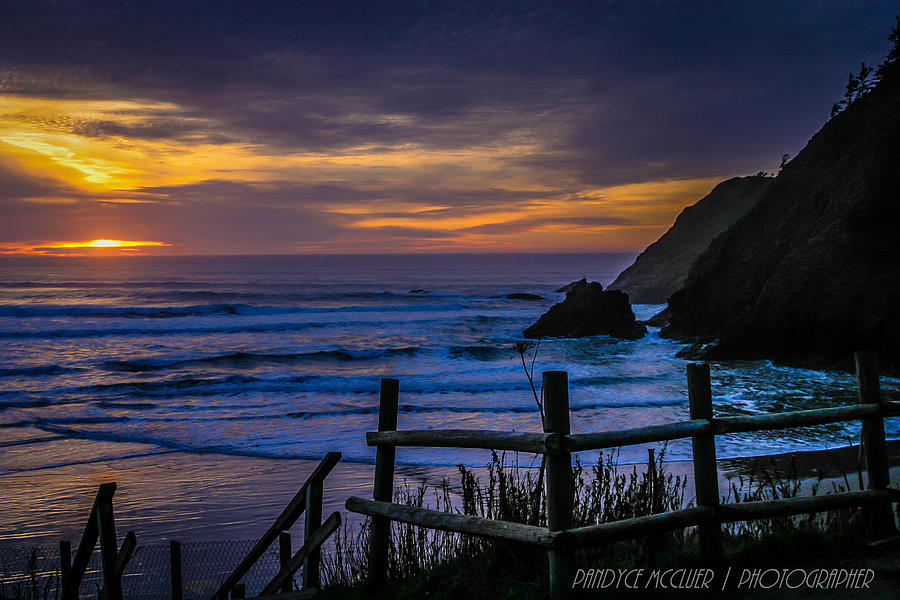 Sunset Photograph - Indian Beach Sunset by Pandyce McCluer