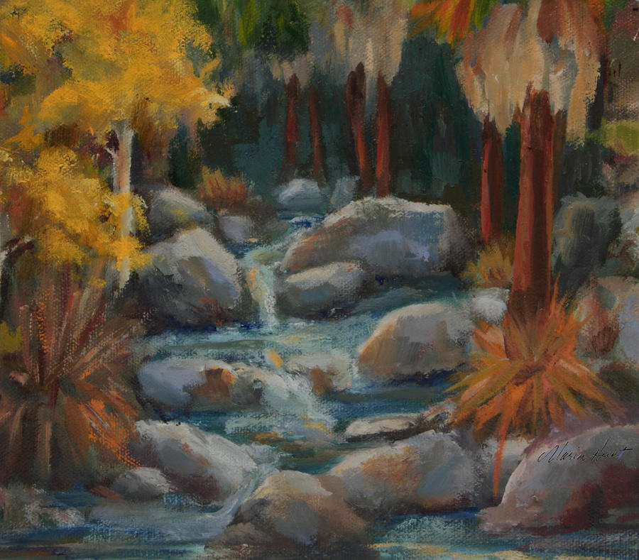 Landscape Painting - Indian Canyon Creek by Maria Hunt