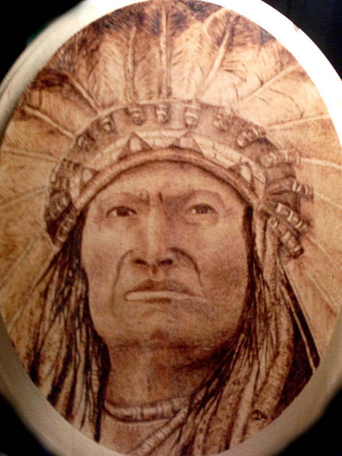 Indian Chief Mixed Media by Dale Bradley