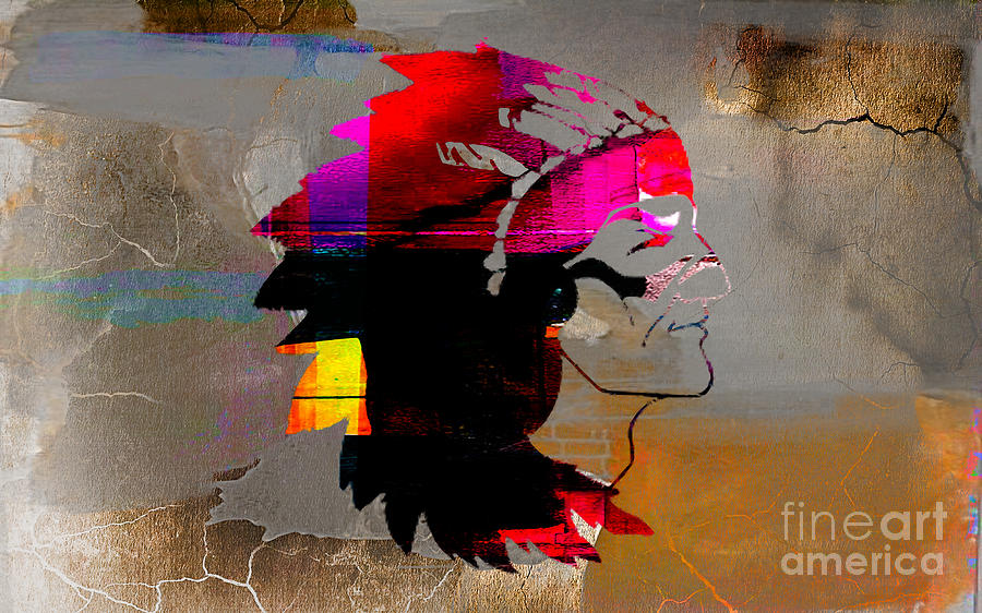 Indian Mixed Media - Indian Chief by Marvin Blaine