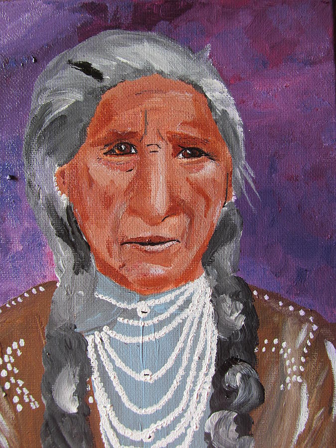 Indian Frank Painting by Susan Voidets