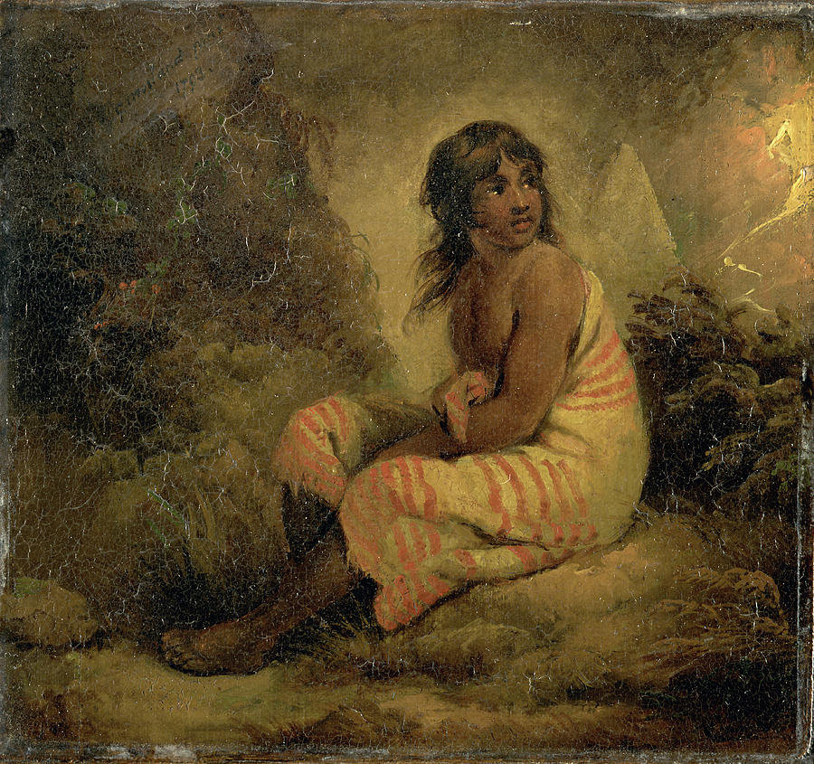 George Morland Painting - Indian Girl Signed And Dated, Upper Left G Morland | 1793 by Litz Collection