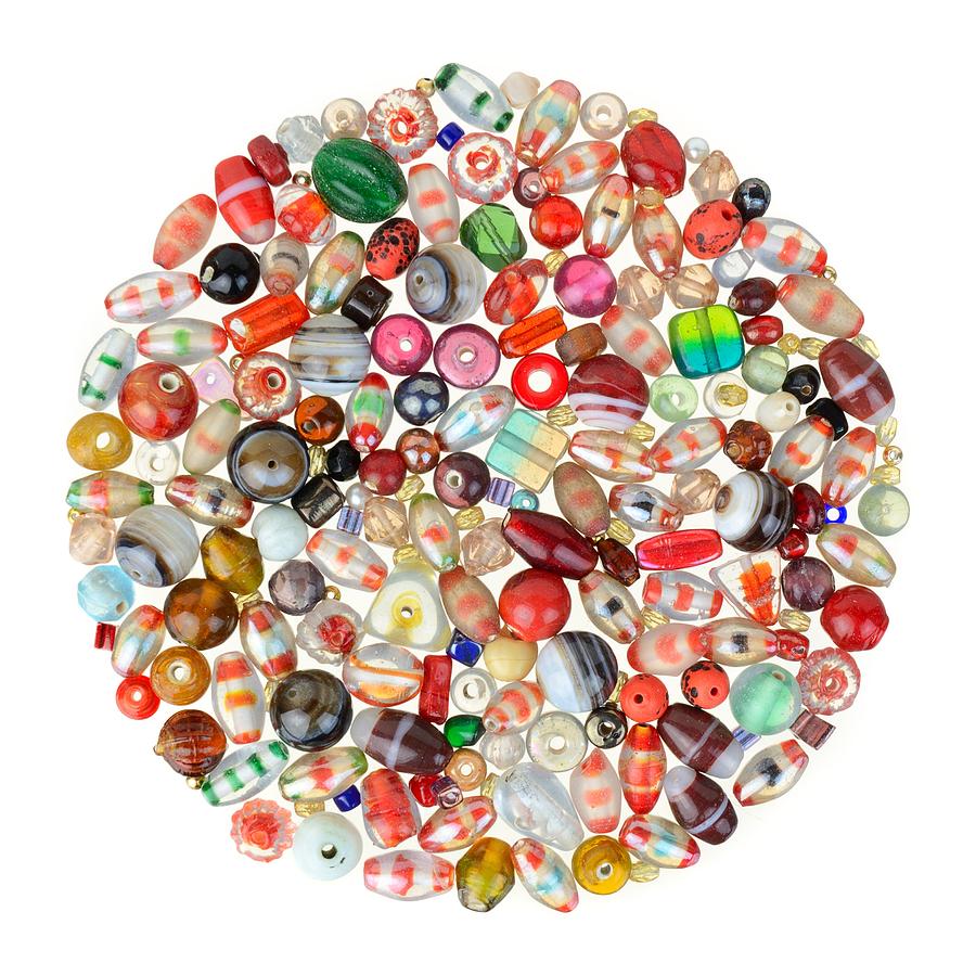  Indian Shelf 90 Piece Beads-Assorted Glass Beads for