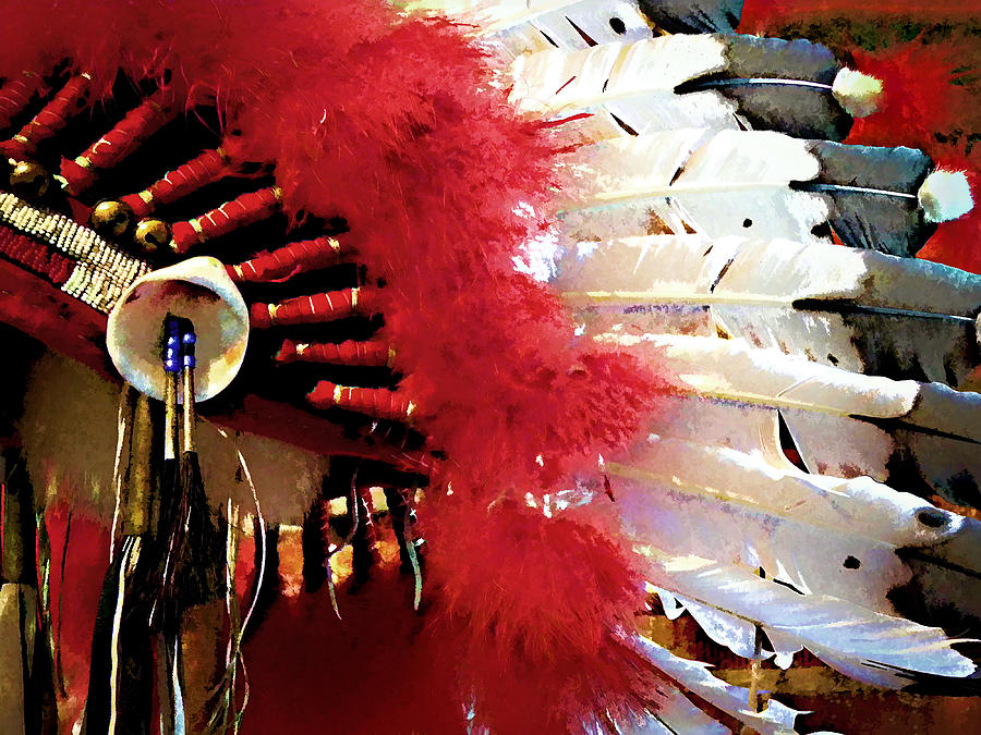 Feather Photograph - Indian Headdress by Julie Palencia