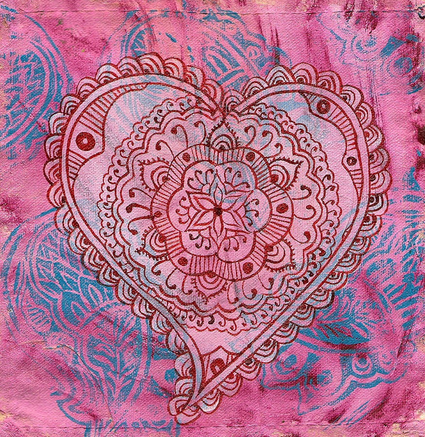 Indian Heart Painting by Jennifer Mazzucco